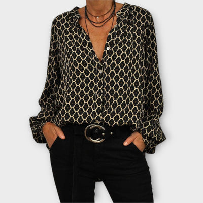 Elena™ Geometrische Print Blouse