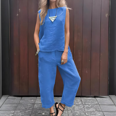 Julia – Mouwloze top en lange broek