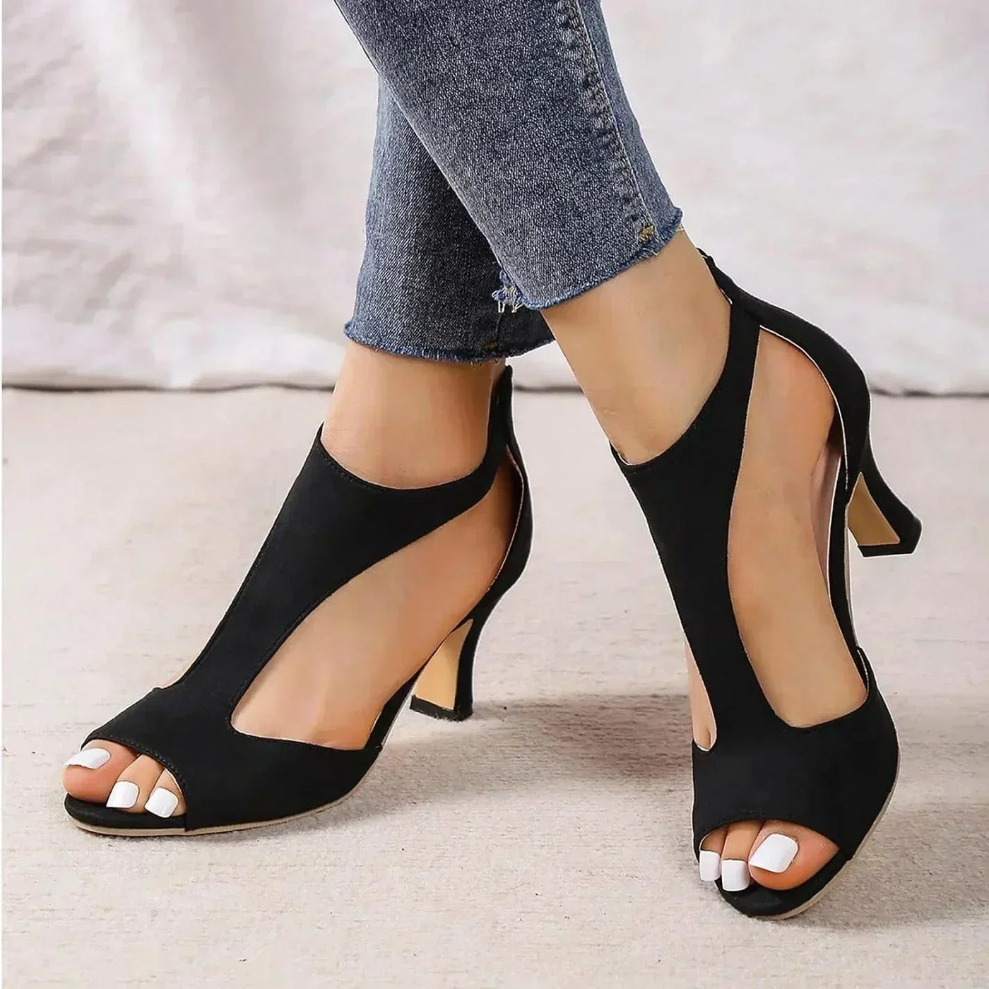 Amerra - Stiletto Sandalen met Rits