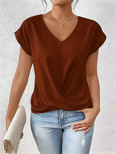 Elsa™ | Casual T-shirt met V-hals