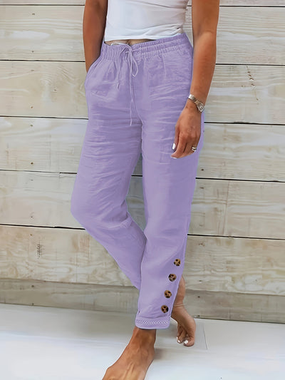 Linnea™ – Slim Rechte Katoenen Broek