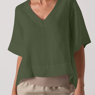 YARA | COMFORTABELE LOSSE BLOUSE MET BUIKBEDDEKKING