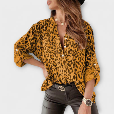 Vany™ Blouse met Luipaardprint