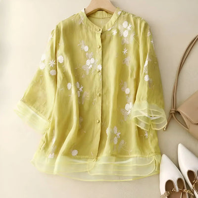 Ivy™ Flower Button Blouse