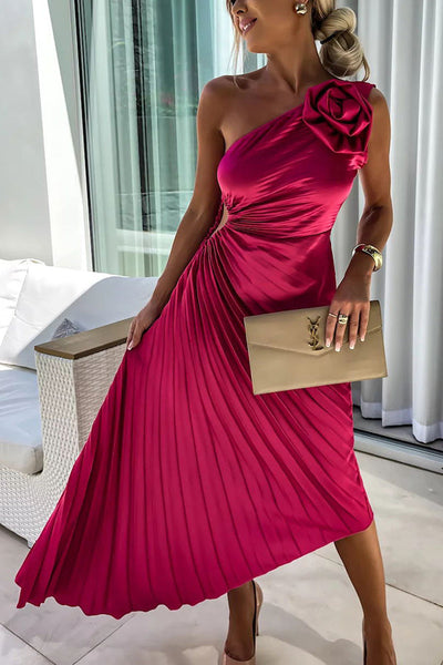 Lizbeth - Jurk met Bloemen Schouders