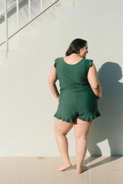 Sasa – Badpak met ruffles en ondersteuning voor de buste