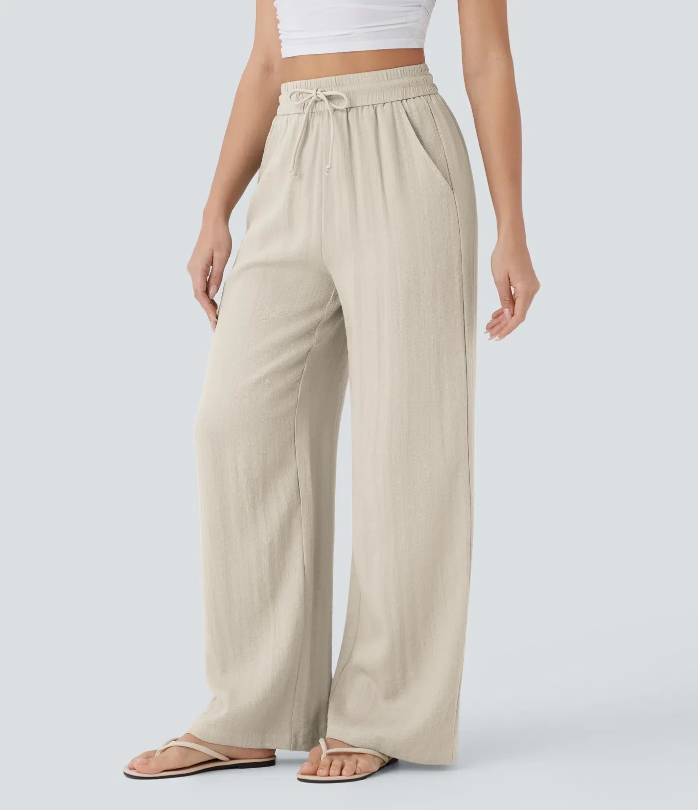 Aria - Elegante linnen broek