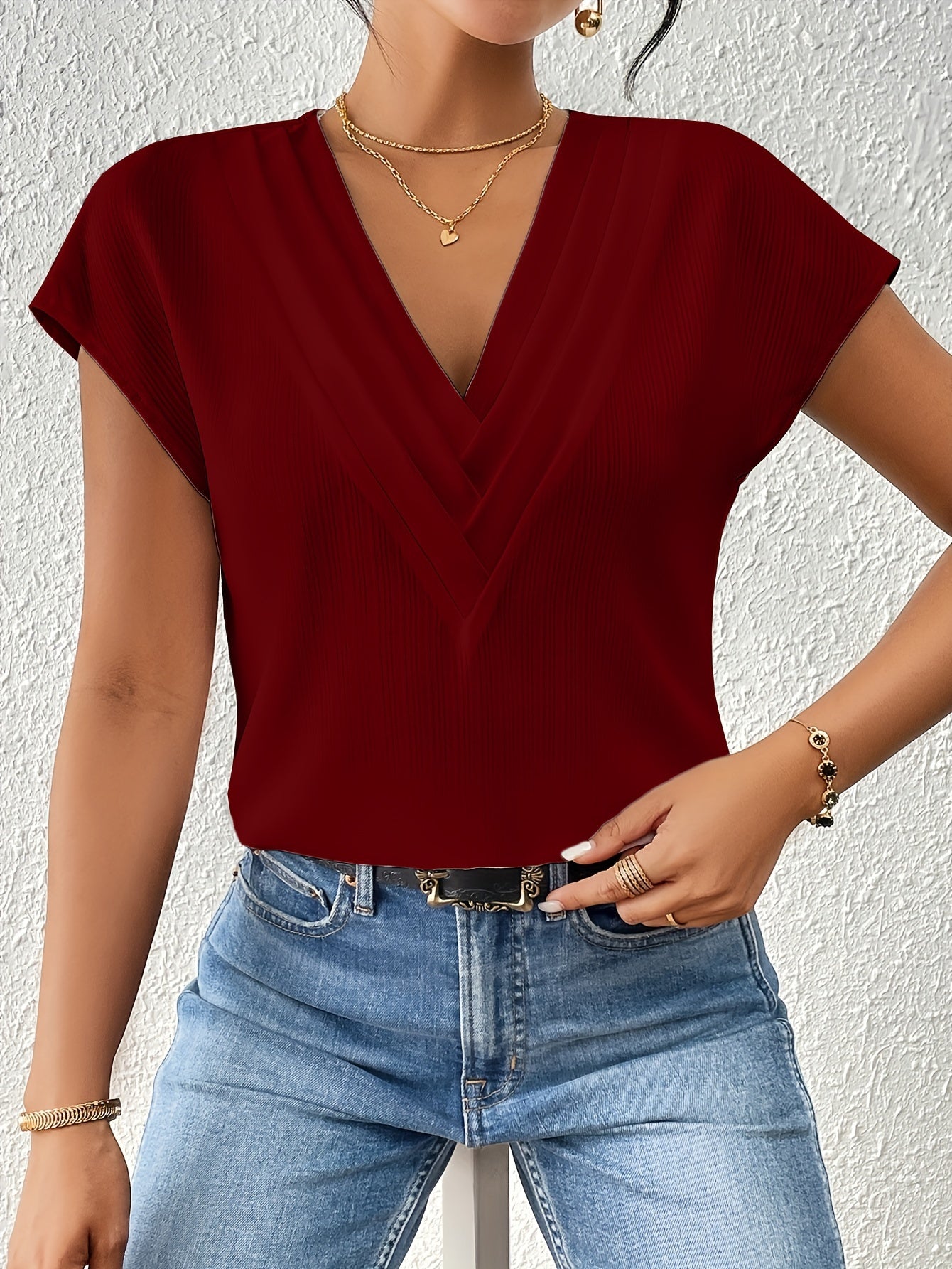 Sara - Dames Elegante V-Hals Blouse