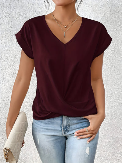Elsa™ | Casual T-shirt met V-hals