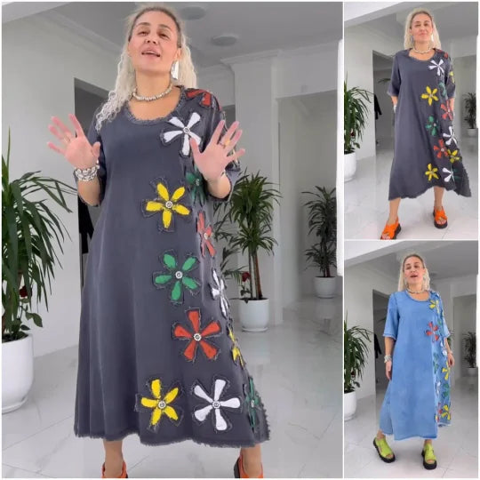 Fleur - Casual Jurk met Bloemenpatroon