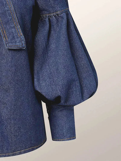 Christy™ | Puff Denim Blouse