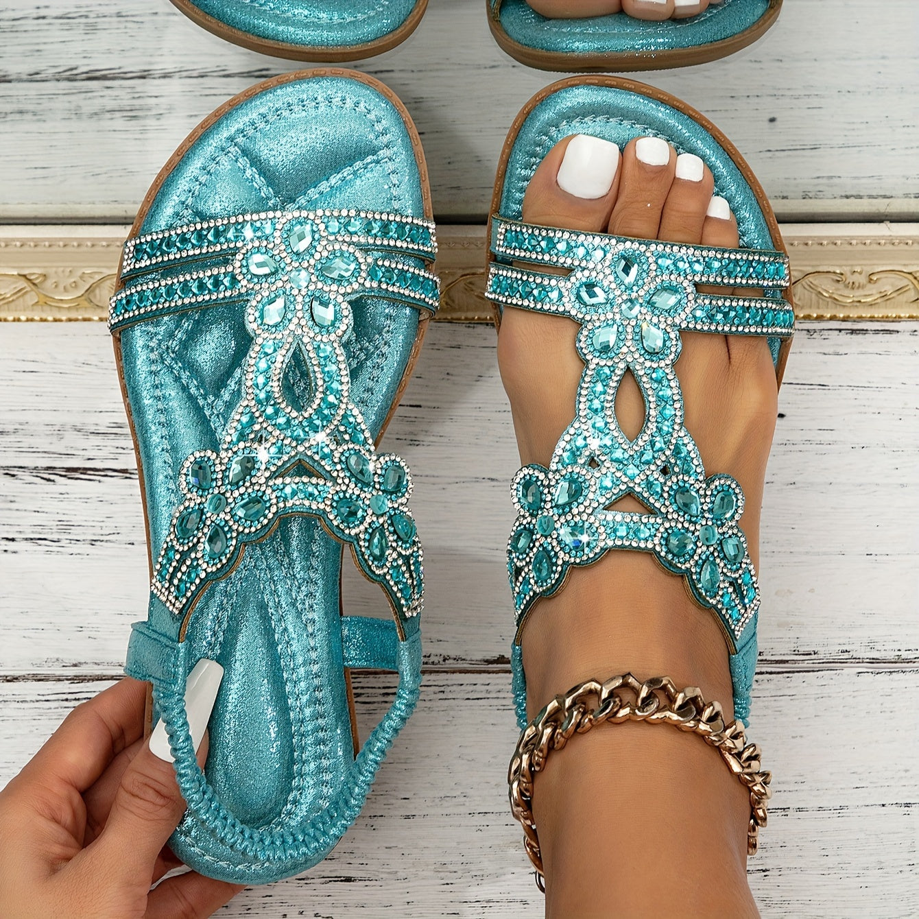 Blessy - Sandalen met achterband