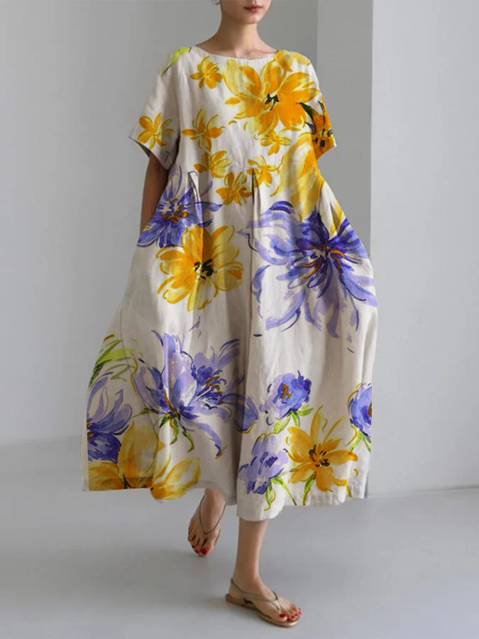 GRACE - ELEGANTE BLOEMEN MAXI JURK