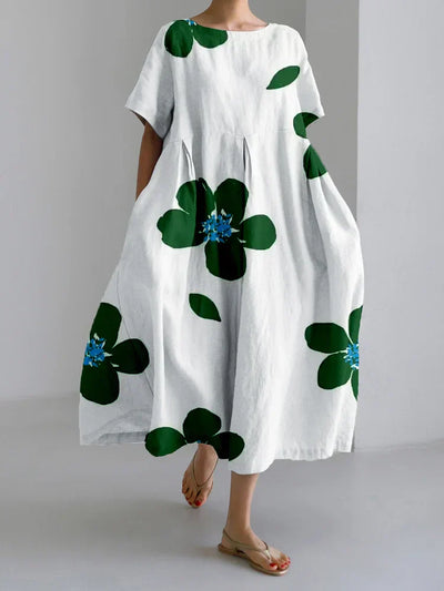 NORA - JURK MET BLOEMENPATROON EN RONDE HALS