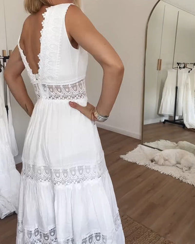 Anouk - Elegante Mouwloos Kant Jurk