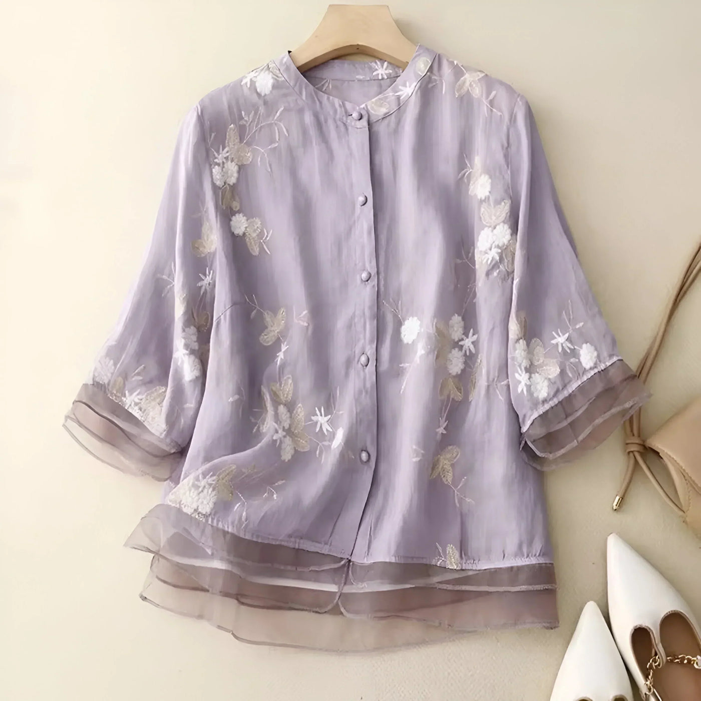 Ivy™ Flower Button Blouse
