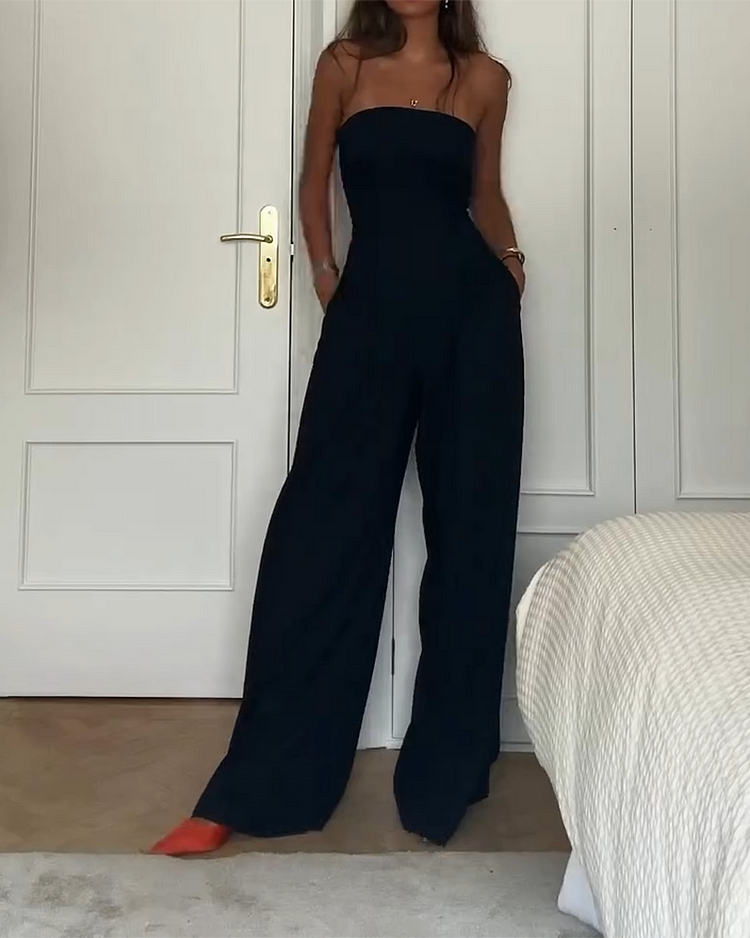 Elsa™ | Elegante strapless jumpsuit