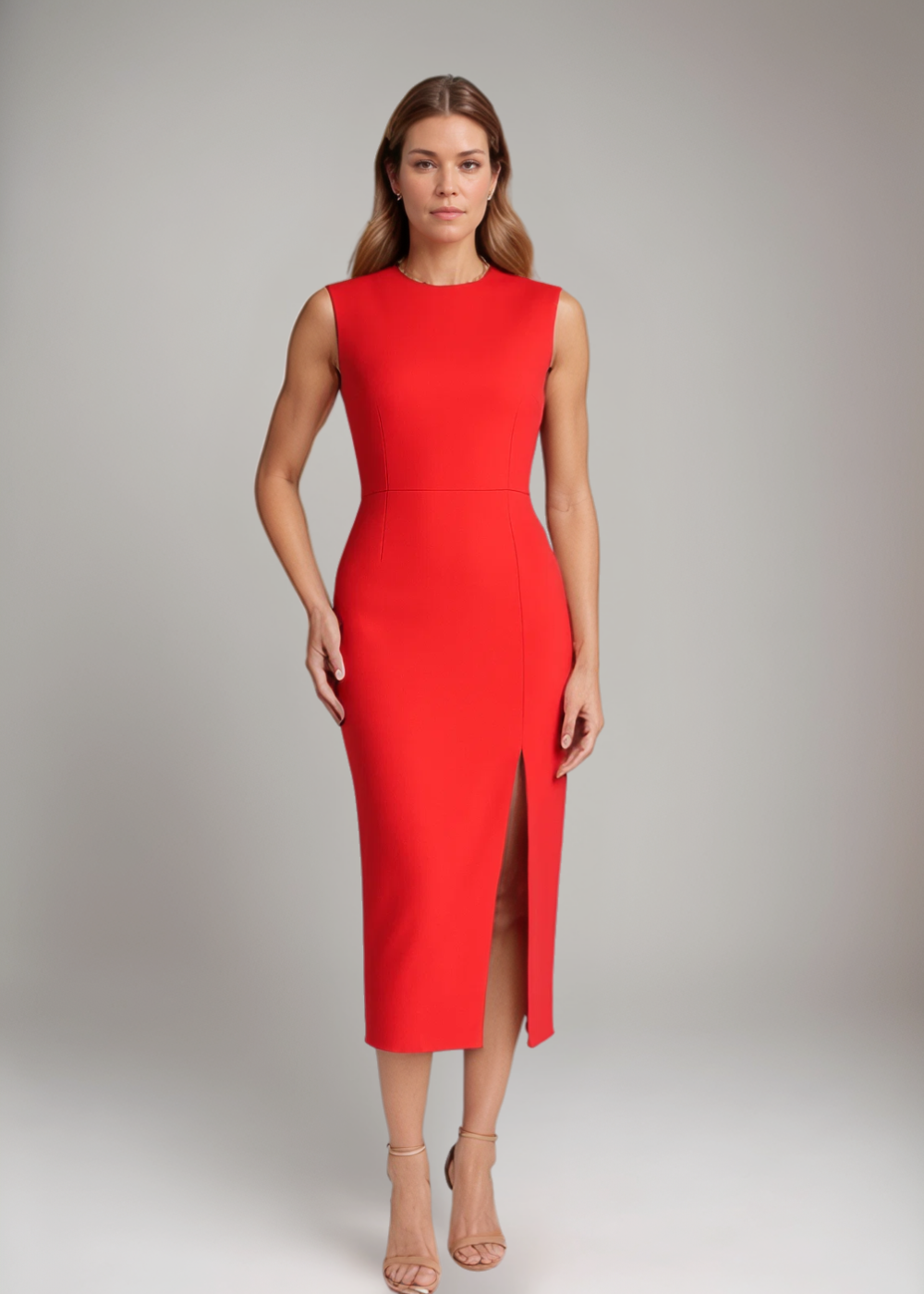 Carolin™ | Elegante Mouwloze Midi-jurk