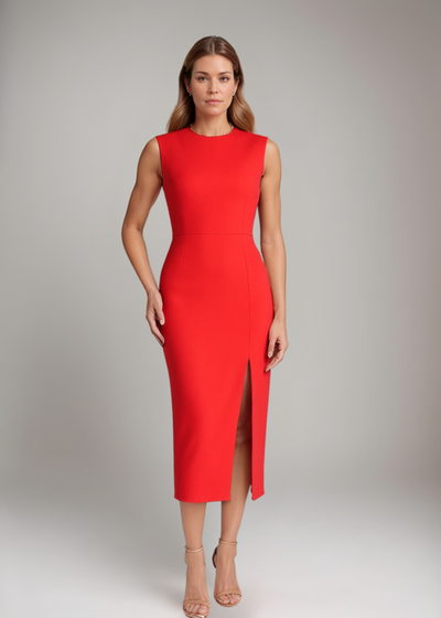 Carolin™ | Elegante Mouwloze Midi-jurk