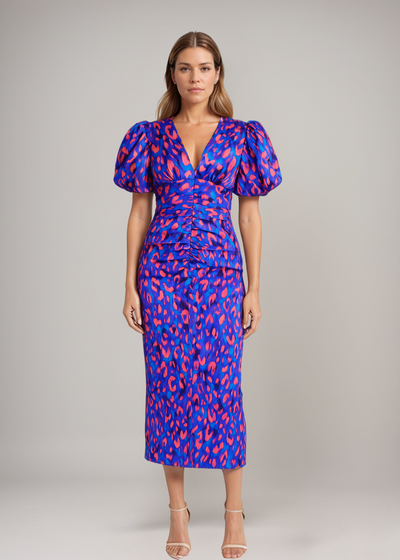 Lily™ | Stralende Rimpel Midi-jurk