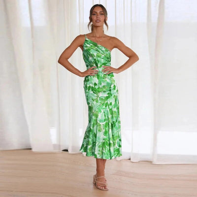Viktoria™ | Asymmetrische Maxikleed met Bloemenpatroon
