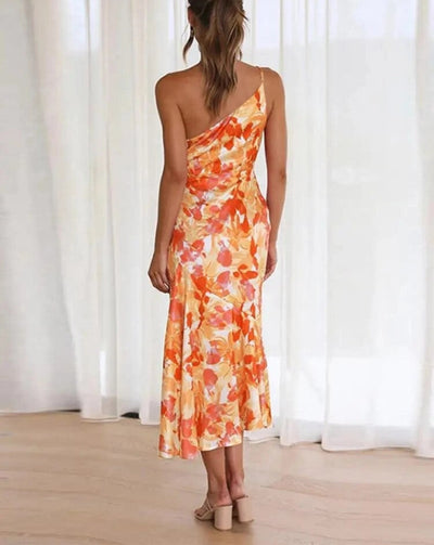 Viktoria™ | Asymmetrische Maxikleed met Bloemenpatroon