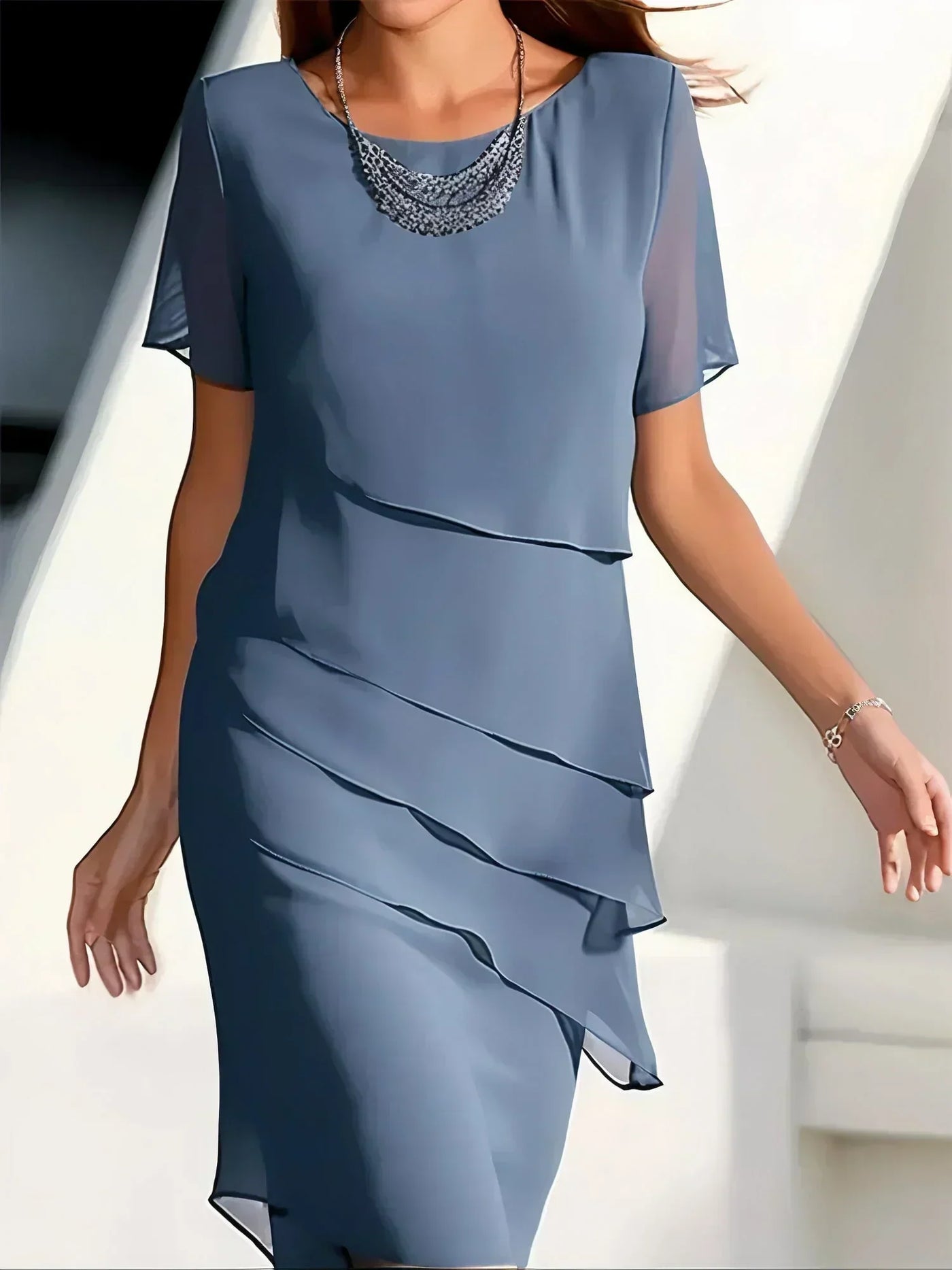 Juna™ | Chiffon-Midijurk