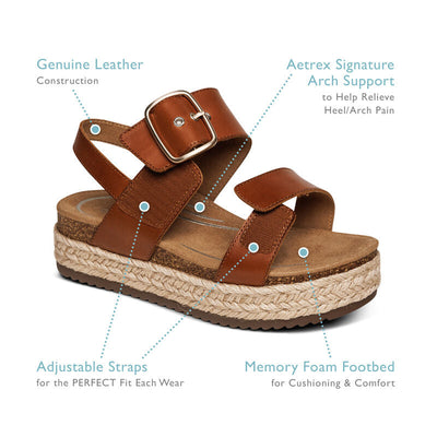 Brooke - Platform Sandalen met Boogondersteuning