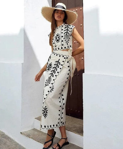 Camilla - Geprinte Top en Rok Set
