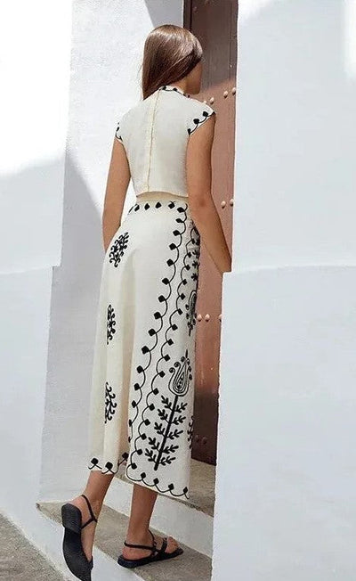 Camilla - Geprinte Top en Rok Set
