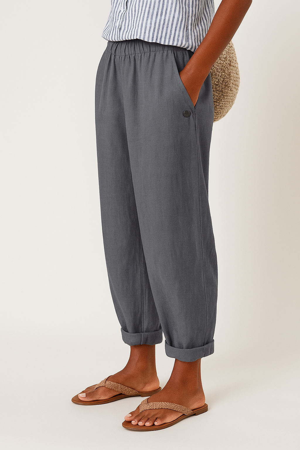Whitney | Premium Comfort Broek met Zakken aan de Zijkant