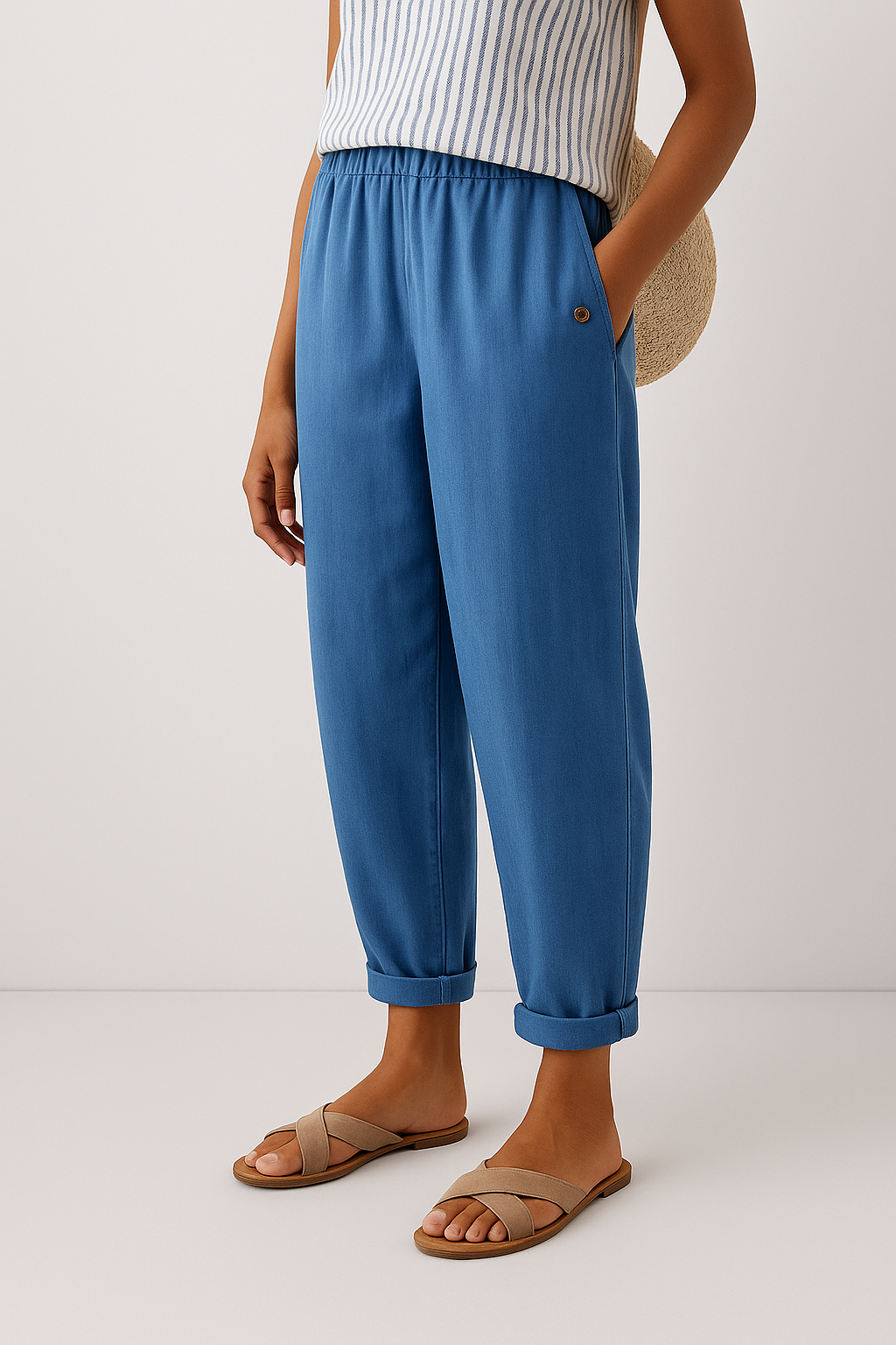 Whitney | Premium Comfort Broek met Zakken aan de Zijkant