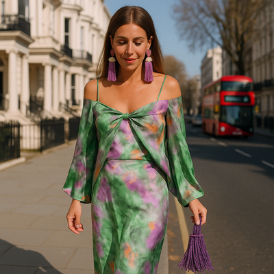 Lena | Elegante Maxi Jurk Met Afneembare Sjaal
