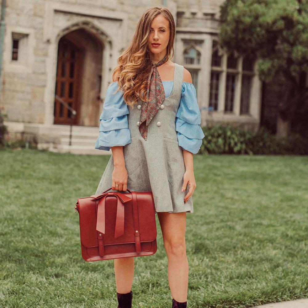Vintage Sac Kissé in Blauw-Roze