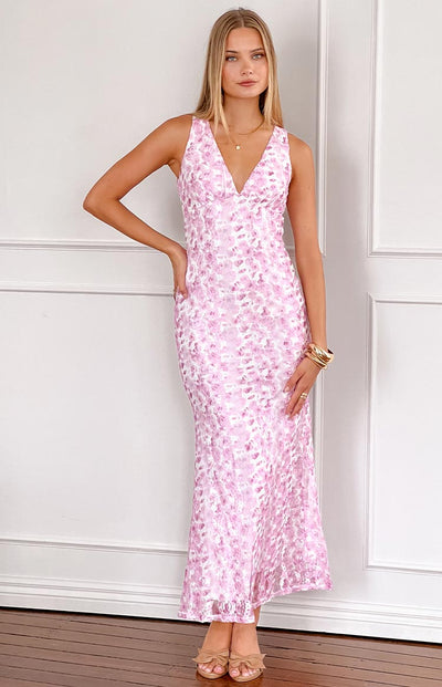 Farida - Roze Kanten Maxikleed
