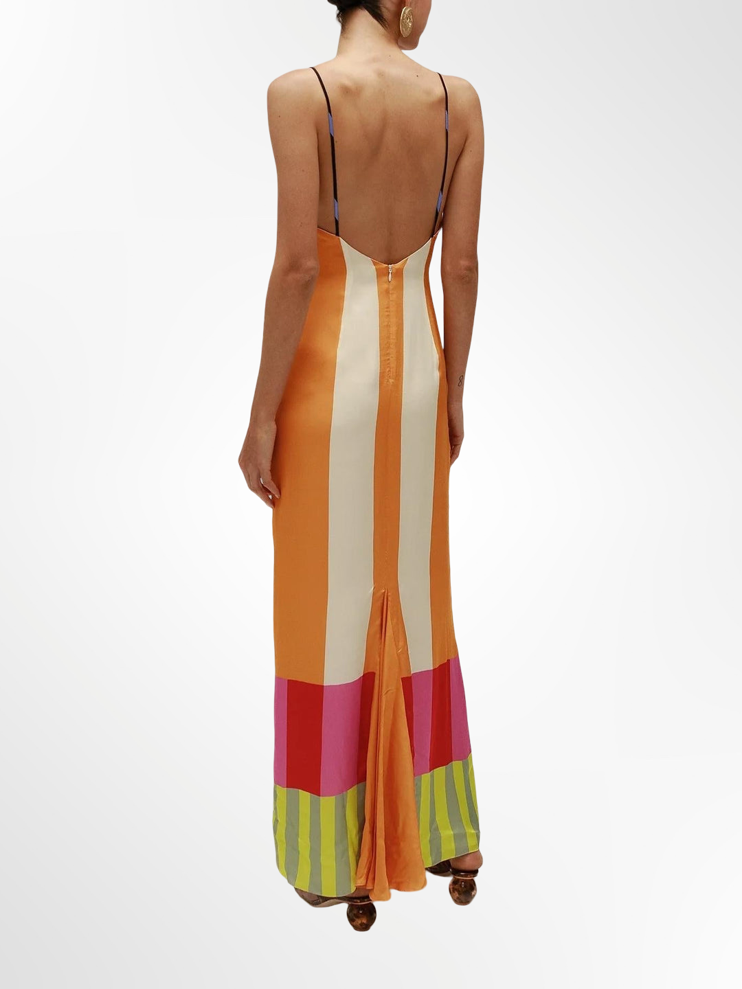 Elsa - Lange multicolor jurk