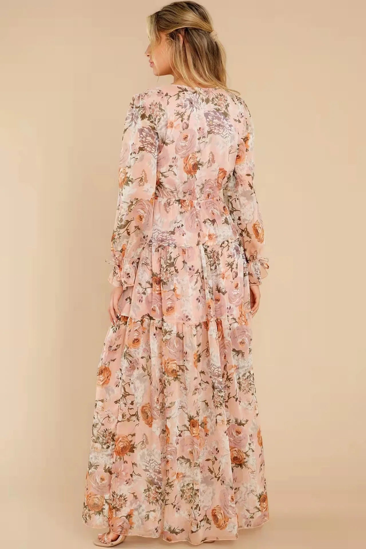 Nancy | Maxi Chiffon Vrijetijdskleed