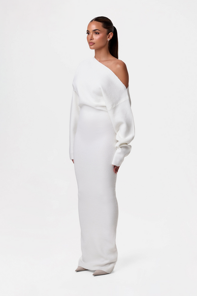 Rosalie™ | Schouderloos Brei-Maxikleed