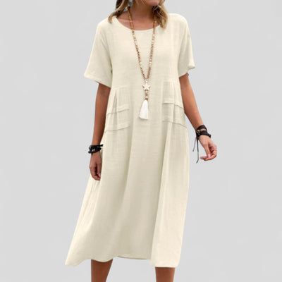 Maliyah™ | Losse Midi-jurk met Zakken