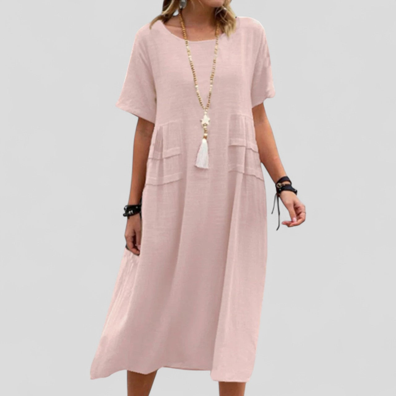 Maliyah™ | Losse Midi-jurk met Zakken