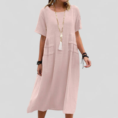 Maliyah™ | Losse Midi-jurk met Zakken
