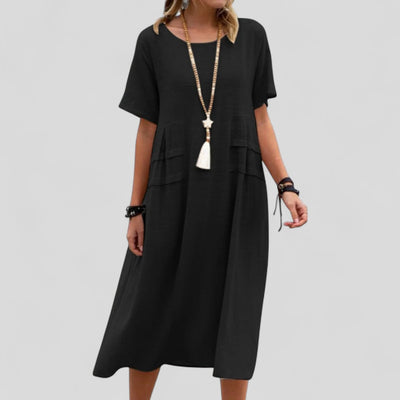 Maliyah™ | Losse Midi-jurk met Zakken