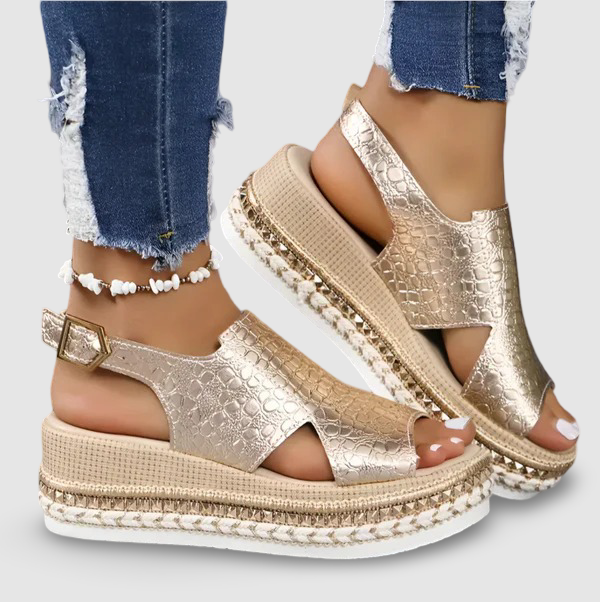 Billa - orthopedische wedge sandalen