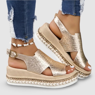 Billa - orthopedische wedge sandalen