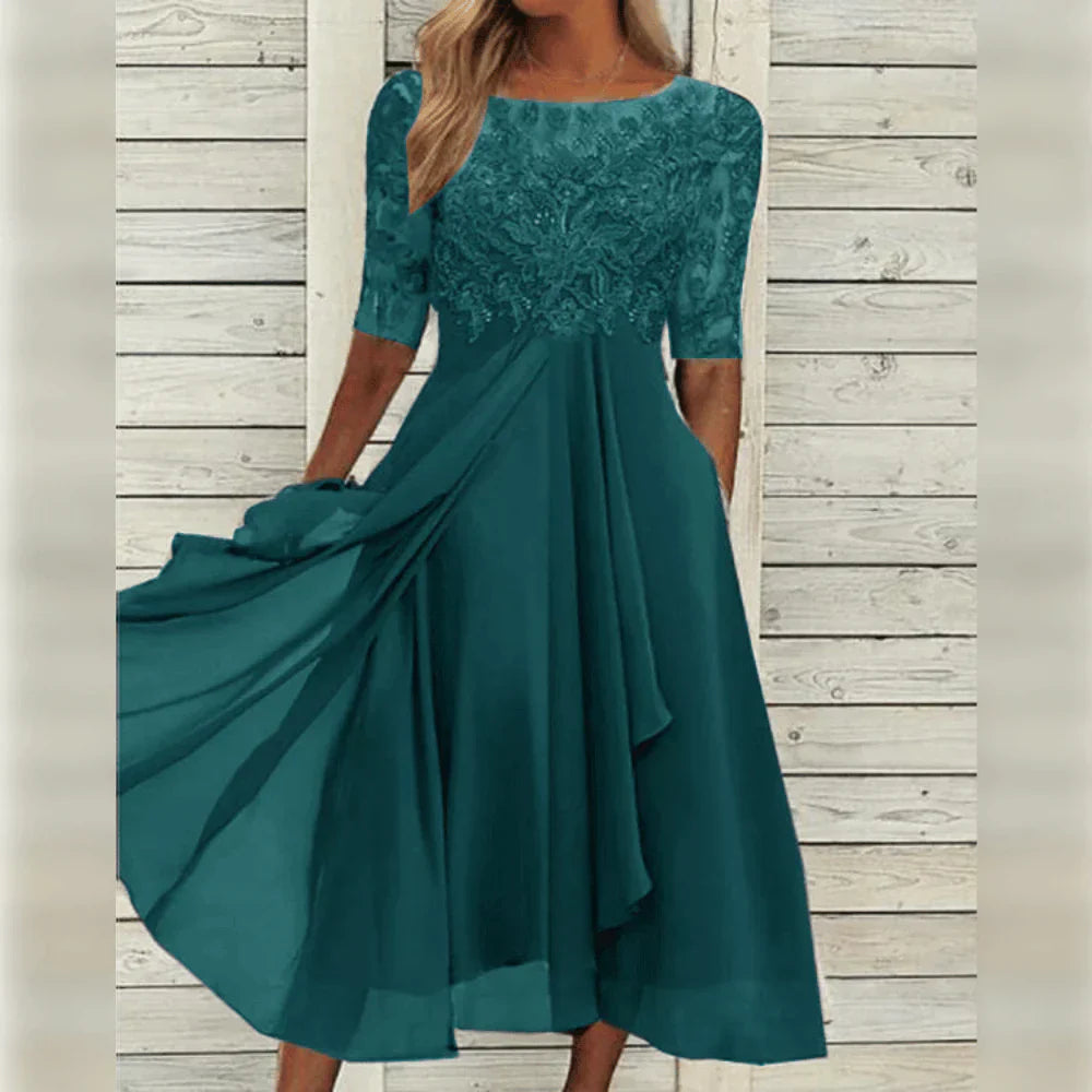 Leni™ | Elegante Chiffonjurk