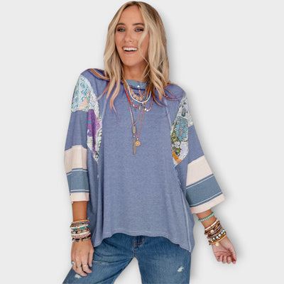 Nella™ Bloemen Patchwork Blouse