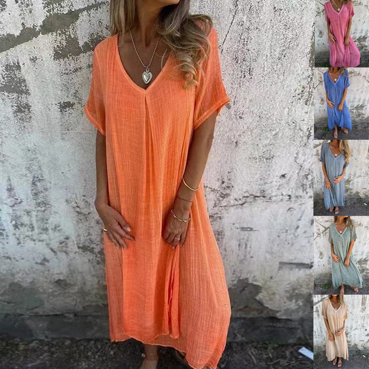 Emilia™ | Vloeiende Midi-jurk met losse pasvorm