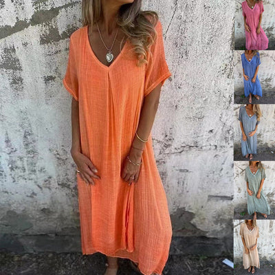 Emilia™ | Vloeiende Midi-jurk met losse pasvorm