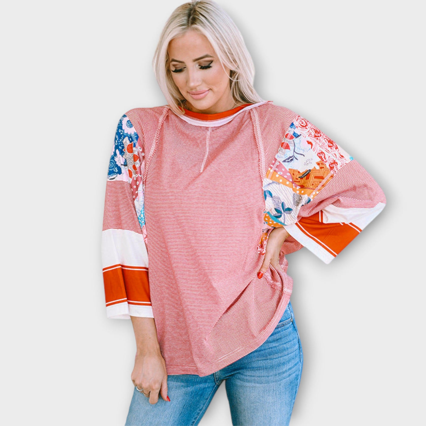 Nella™ Bloemen Patchwork Blouse