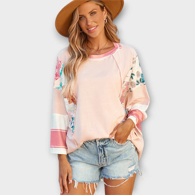 Nella™ Bloemen Patchwork Blouse